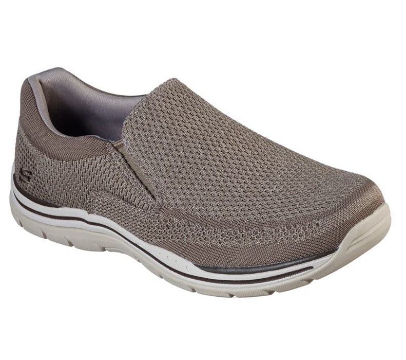 Skechers Relaxed Fit: Expected - Gomel - Mens Slip On Shoes Khaki [AU-ZE4553]